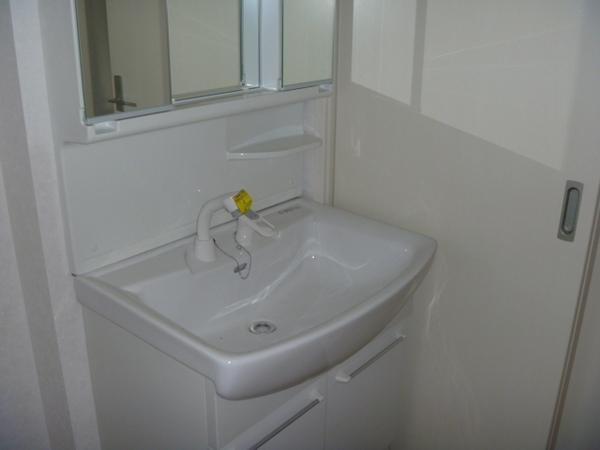 Wash basin, toilet. Functional wash basin