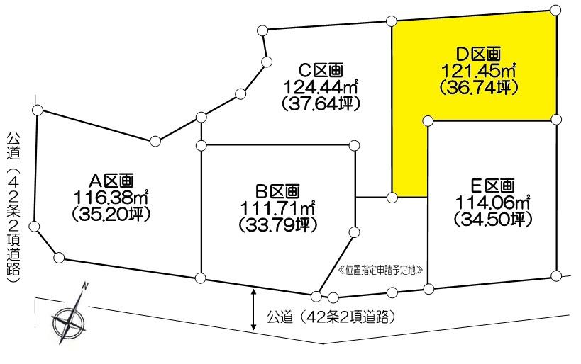 Compartment figure. Land price 25,300,000 yen, Land area 121.45 sq m