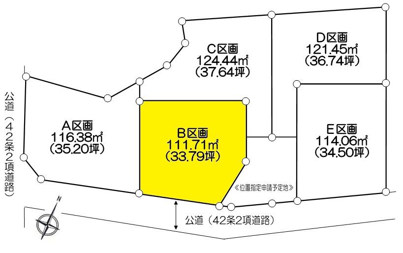 Compartment figure. Land price 30,300,000 yen, Land area 111.71 sq m