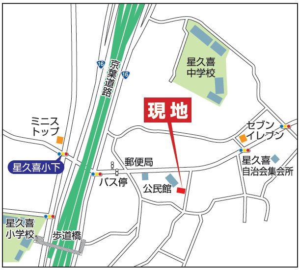 Local guide map. Car navigation system Search Please input in the vicinity, "Chiba City Chuo-ku Hoshiguki cho 591-1".