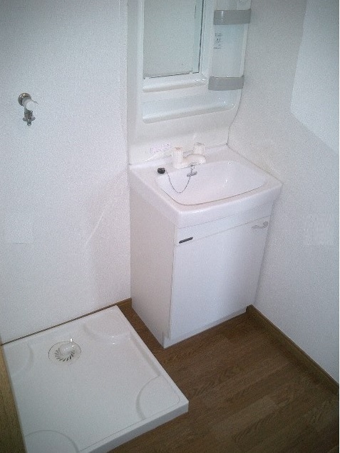 Washroom. With separate wash basin