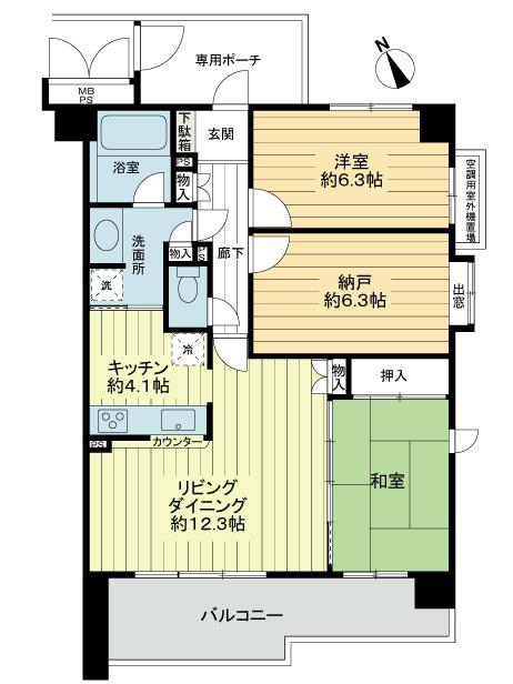 Floor plan. 2LDK + S (storeroom), Price 19,800,000 yen, Footprint 78 sq m , Balcony area 13.1 sq m floor plan