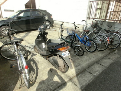 Parking lot. Bicycle-parking space.