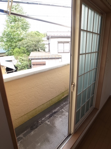 Balcony. balcony. The window is fashionable contains the grid! 