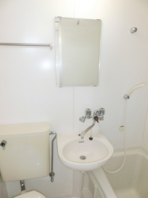 Washroom. Wash basin is located in the bathroom.