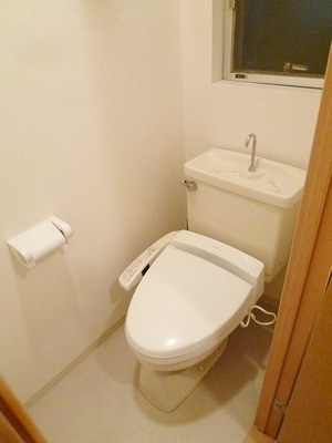 Toilet. It is a toilet with a convenient small window to ventilation.