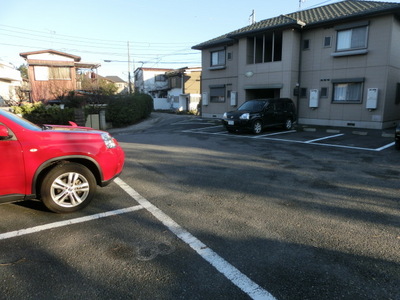 Parking lot. There is on-site parking.