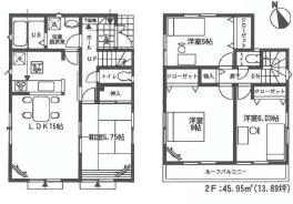 Floor plan. 21.6 million yen, 4LDK, Land area 144.26 sq m , Building area 99.36 sq m
