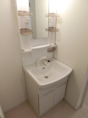 Washroom. Wash basin with shampoo dresser