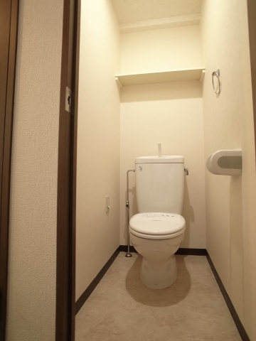 Toilet. Convenience also attached storage shelf in toilet ☆