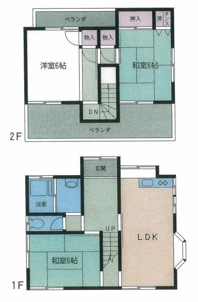Floor plan. 7.8 million yen, 3LDK, Land area 81.61 sq m , Building area 71.05 sq m