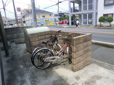 Building appearance. Place for storing bicycles