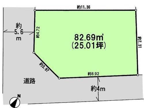 Compartment figure. Land price 28.8 million yen, Land area 82.69 sq m