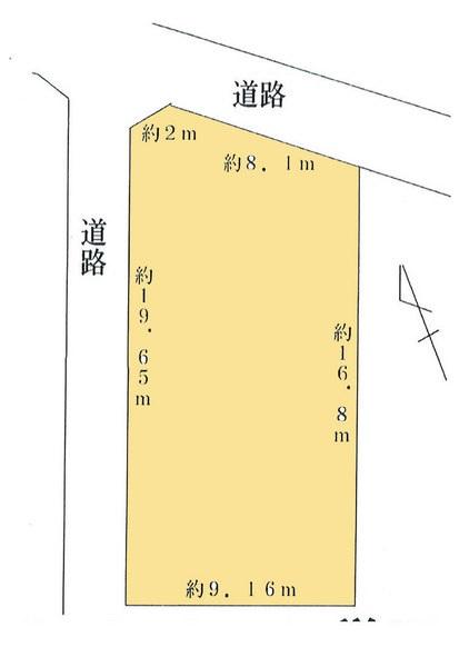 Compartment figure. Land price 9.8 million yen, Land area 184.09 sq m