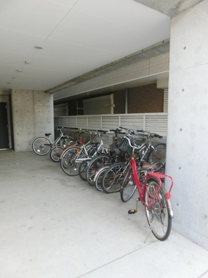 Other common areas. There are bicycle parking on site