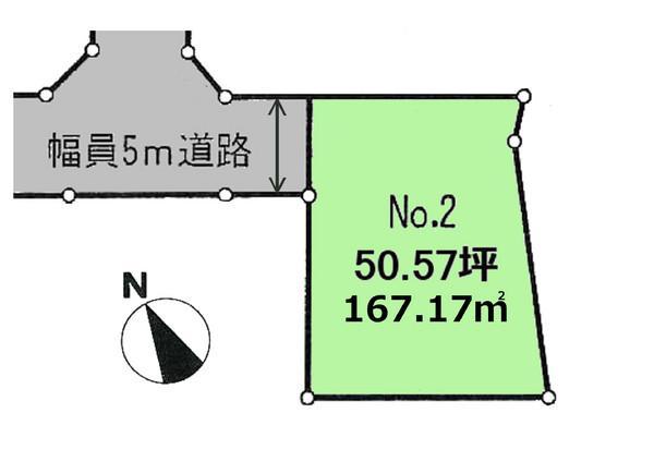 Compartment figure. Land price 19,800,000 yen, Land area 167.17 sq m