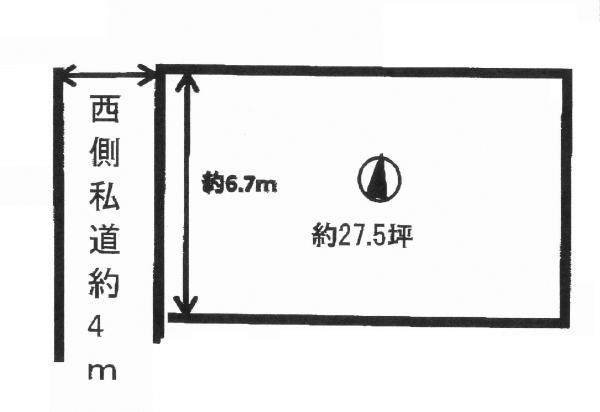 Compartment figure. Land price 10.5 million yen, Land area 91.04 sq m