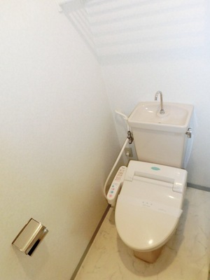 Toilet. Warm water cleaning toilet seat with