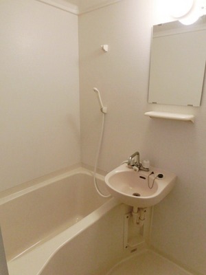 Washroom. Basin is located in the bathroom