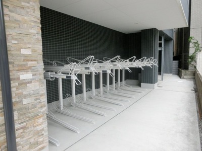 Parking lot. Bicycle-parking space