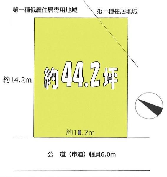 Compartment figure. Land price 9.5 million yen, Land area 146.14 sq m