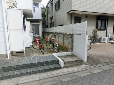 Parking lot. Bicycle parking space