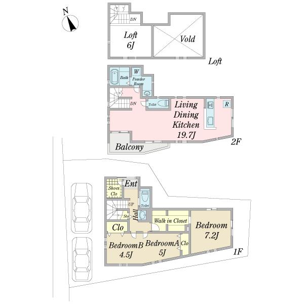Floor plan. 47,800,000 yen, 3LDK, Land area 107.98 sq m , Building area 94.7 sq m