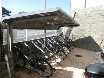 Other common areas. On-site bicycle parking lot is with encouraging the rain roof