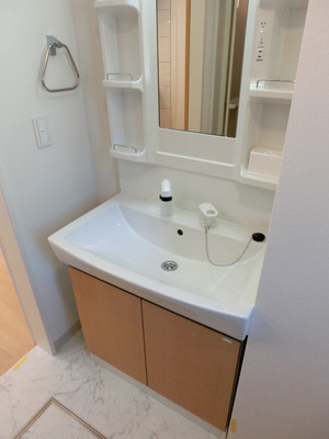 Washroom. Wash basin with shampoo dresser