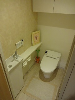 Toilet. Receipt, Tankless toilet with hand washing counter