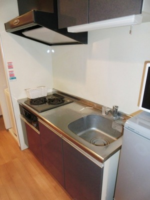 Kitchen. 2 lot gas stoves with a kitchen