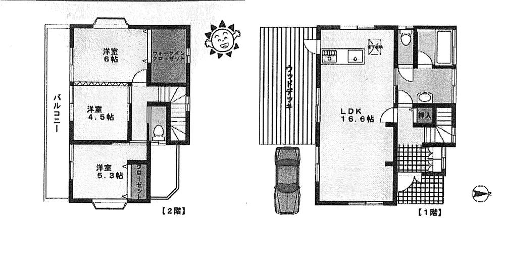 Floor plan. 19.7 million yen, 3LDK, Land area 108.98 sq m , Building area 86.94 sq m