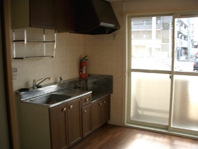 Kitchen. Kitchen two-burner gas stove installation Allowed!