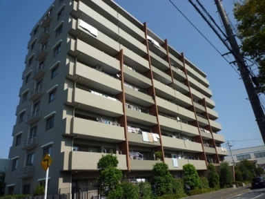 Building appearance. Along the national highway there are many such commercial facilities Ito-Yokado