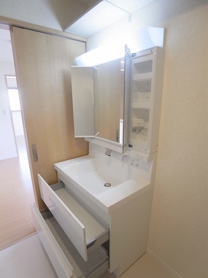 Washroom. Many wash basin of storage space, Towel and change of clothes, etc. will be placed