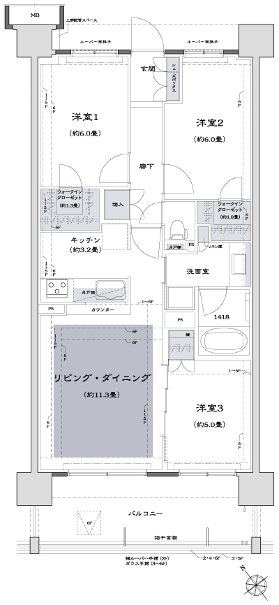 Floor: 3LDK + 2WIC, occupied area: 70.76 sq m, Price: 30,580,000 yen, now on sale