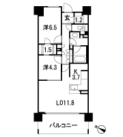 Floor: 2LDK + WTC + SIC, the occupied area: 63.21 sq m, Price: 25,180,000 yen, now on sale
