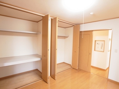 Living and room. Western-style is not troubled for storage with a happy closet Both rooms