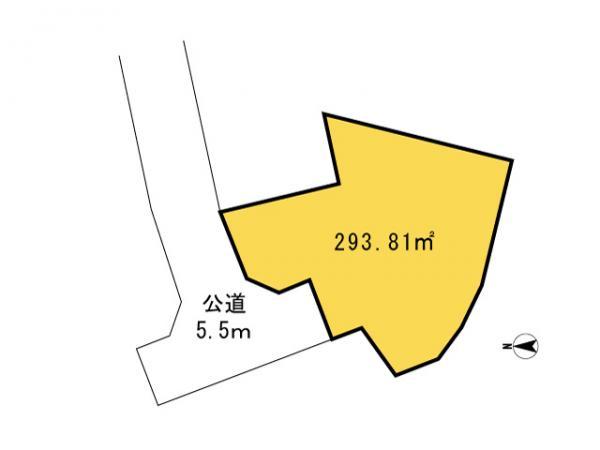 Compartment figure. Land price 32,900,000 yen, Land area 293.81 sq m