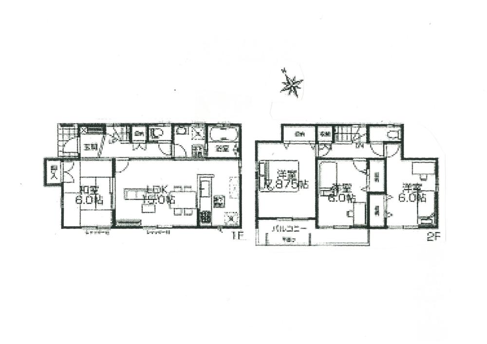 Floor plan. 35,800,000 yen, 4LDK, Land area 125.11 sq m , Building area 97.91 sq m Floor