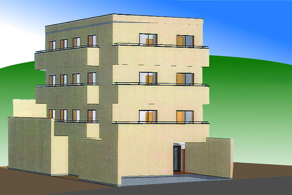 Building plan example (Perth ・ appearance). Building plan example Rental apartments 2DK type