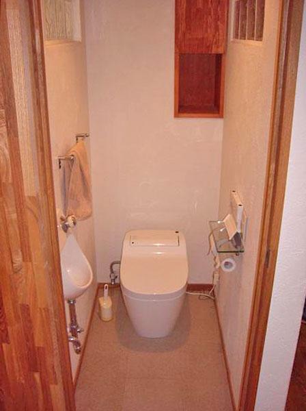 Toilet. Toilet also been replaced with a multi-functional with a toilet seat!
