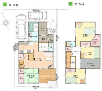 Floor plan. 39,900,000 yen, 4LDK, Land area 116.02 sq m , Building area 99.36 sq m