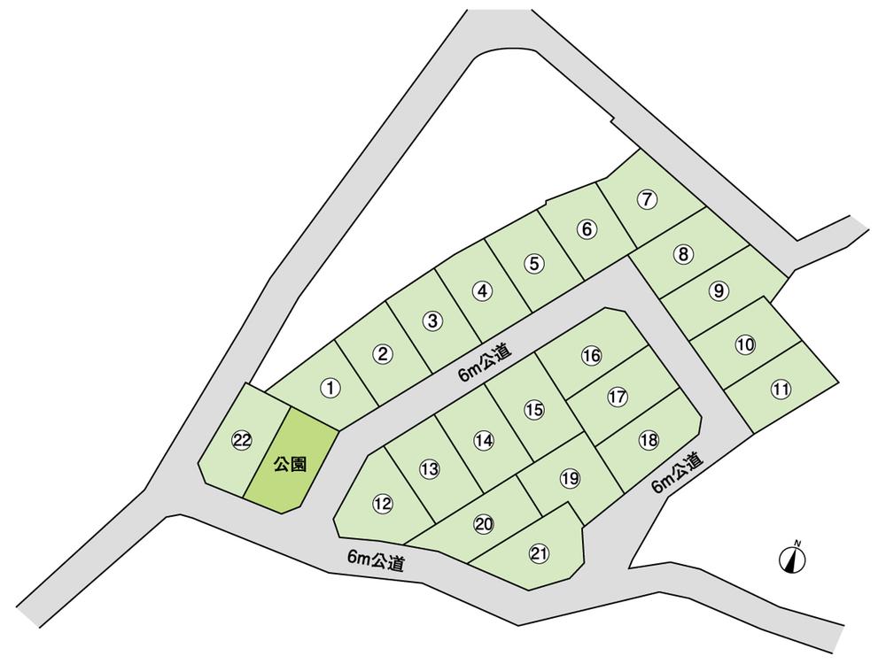 The entire compartment Figure. Development houses built for sale of all 22 compartments (whole section view)