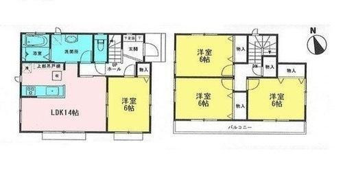 Floor plan. 27,800,000 yen, 4LDK, Land area 117.5 sq m , Building area 92.74 sq m floor plan