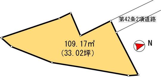 Compartment figure. Land price 6.5 million yen, Land area 109.17 sq m
