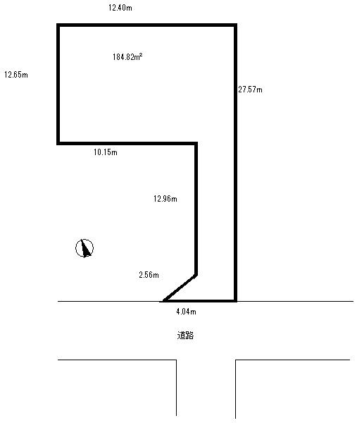 Compartment figure. Land price 7 million yen, Land area 184.82 sq m