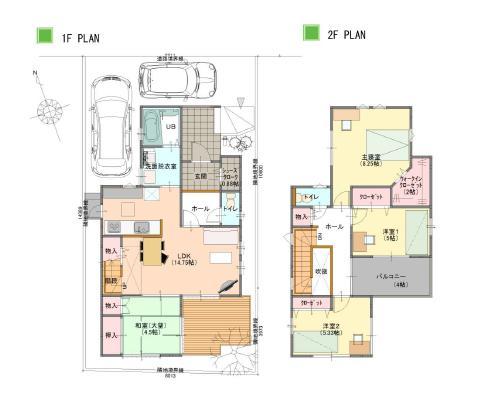 Floor plan. 40,900,000 yen, 4LDK, Land area 116.02 sq m , Please enter the building area 99.36 sq m image caption. (100 characters)