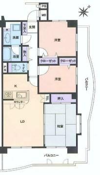 Floor plan. 3LDK, Price 23.8 million yen, Footprint 67.4 sq m , Balcony area 26.31 sq m
