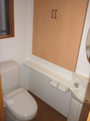 Toilet. It is spacious toilet.